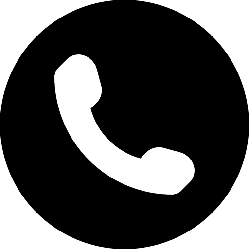 phone, symbol, of, an, auricular, inside, a, circle Icon